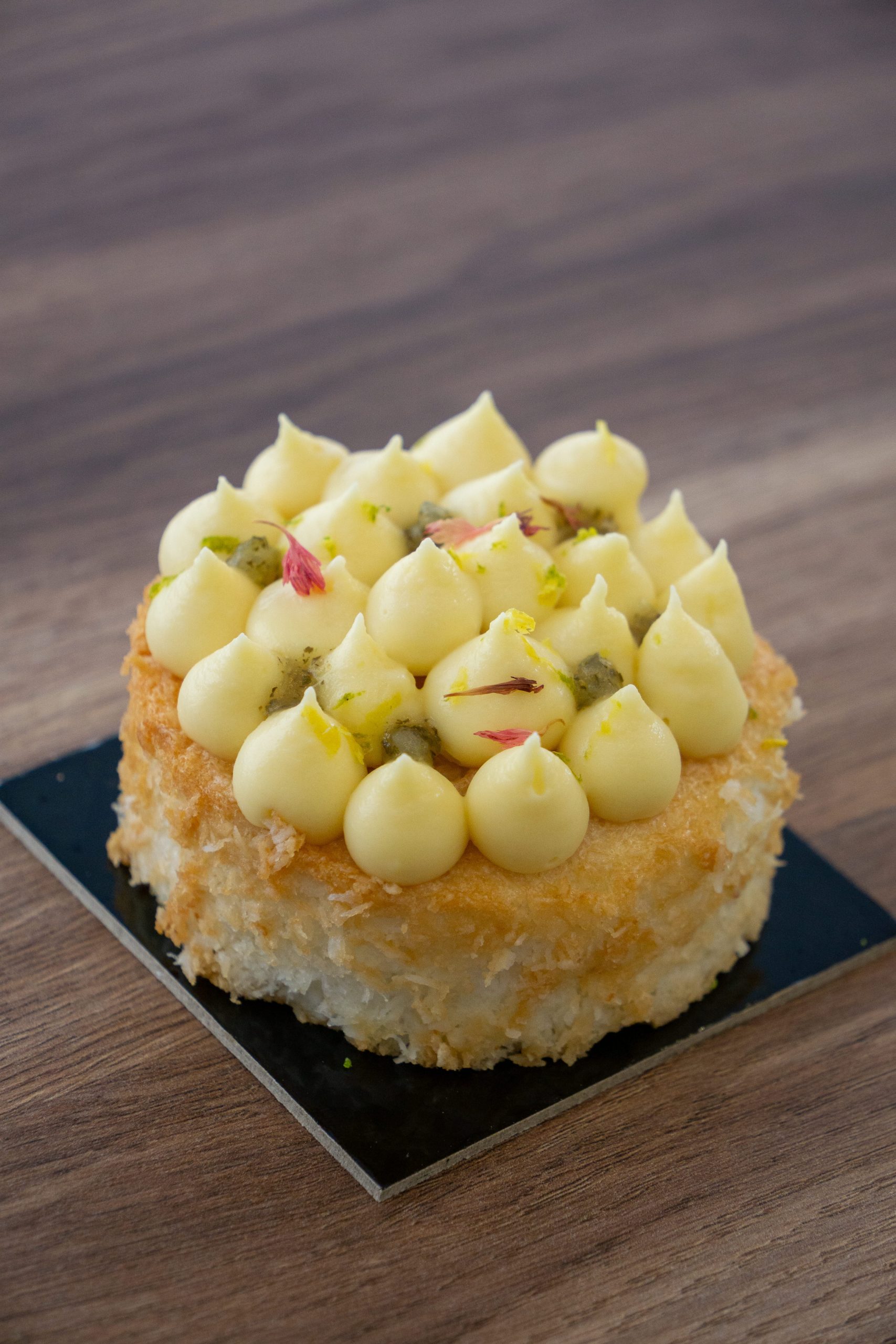 Dacquoise coco, citron et menthe